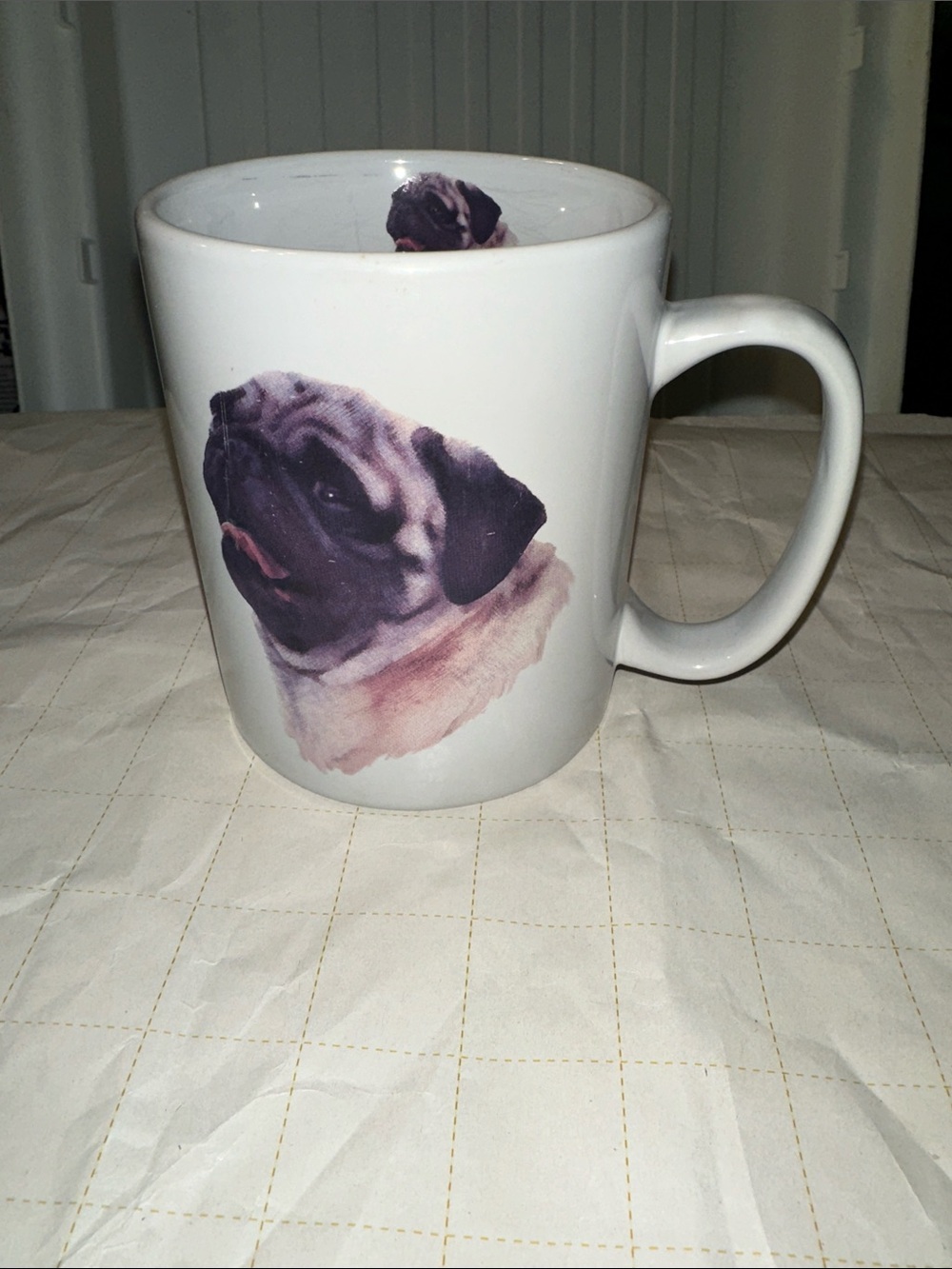 Pug large coffee mug